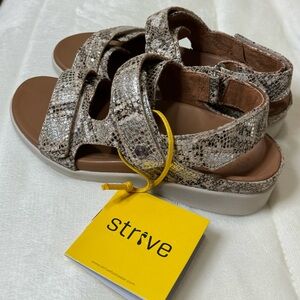 Strive Aruba sandals ..natural leather, adjustable